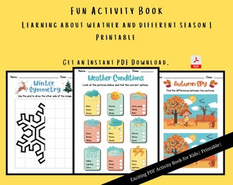 Weather & Seasons Activity Workbook | Kids Printable Learning Worksheets