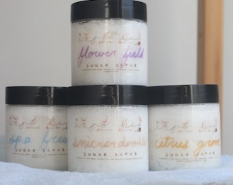 4oz Sugar Scrub | Organic, Coconut Oil, Scented