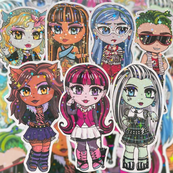 Monster Kids Chibi Holographic Stickers (Wave 1)