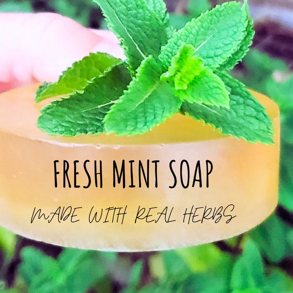 Homemade Fresh Mint Soap- FREE Shipping