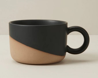 Rustic Diagonal Mug, Black