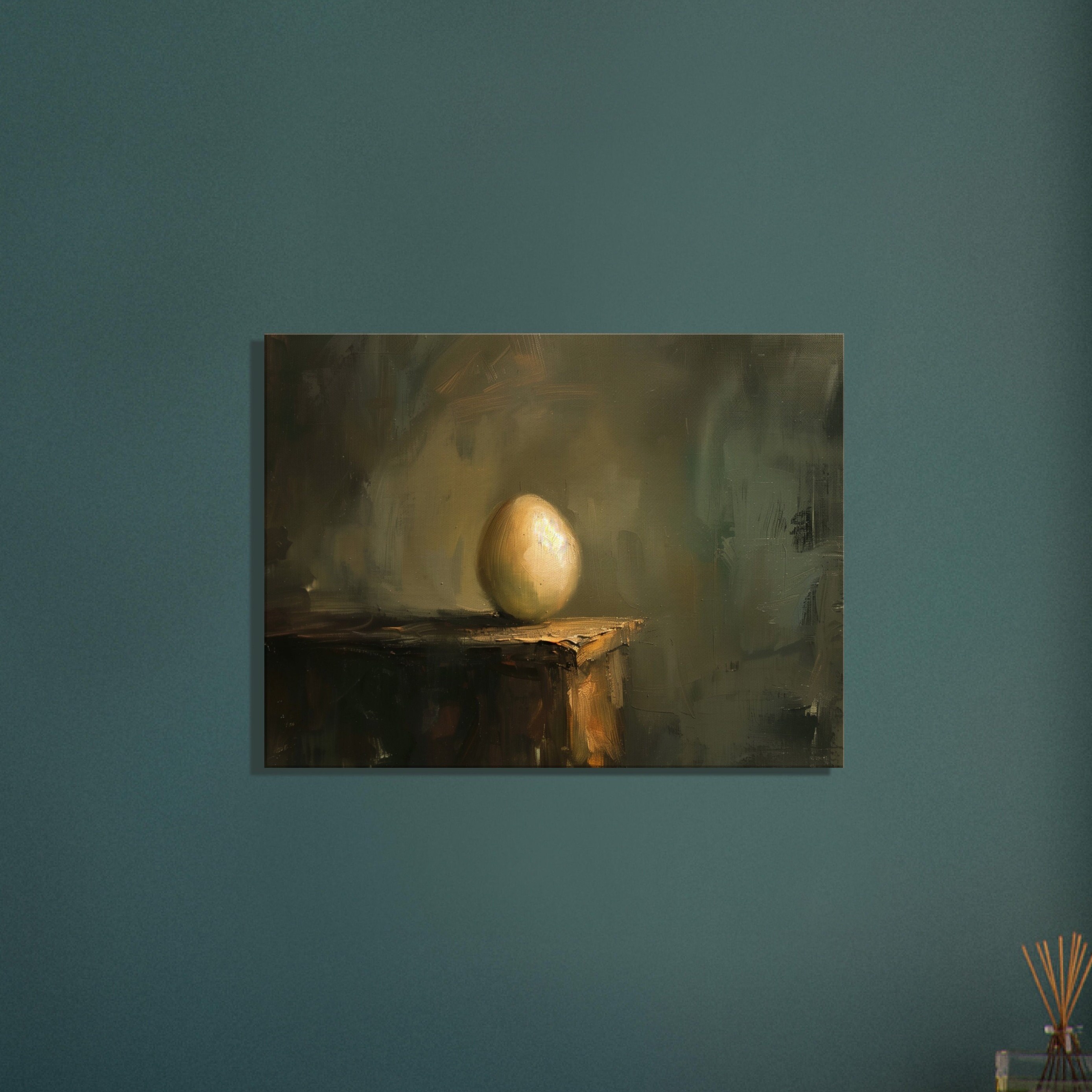 Triptyque Toiles Canvas Oeufs D'Autruche Et Dinosaure - Déco Murale Originale