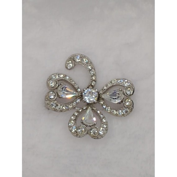 Rare Vintage BOGOFF Brooch Pin - Silver with Clea… - image 4