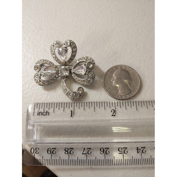 Rare Vintage BOGOFF Brooch Pin - Silver with Clea… - image 3