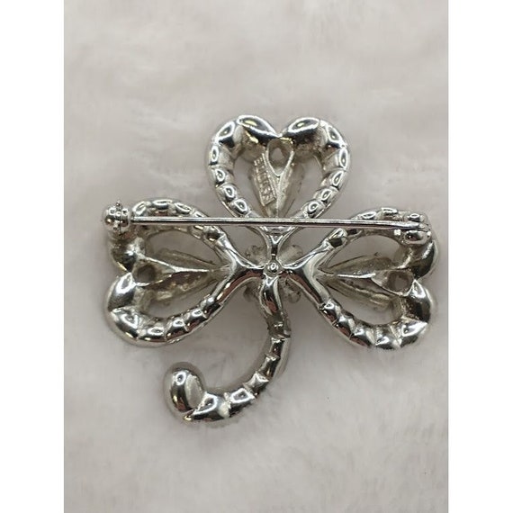 Rare Vintage BOGOFF Brooch Pin - Silver with Clea… - image 6
