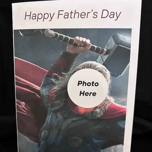 Customized funny Father's Day  card. Personalized keepsake hero Father's Day card. Handmade from my shop. Original and Unique card for dad.