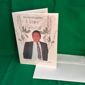 Carte de sympathie personnelle avec photo. Personnalisez votre carte de condoléances. Personnalisez-le pour homme ou fille. Cadeau de sympathie unique. Ajoutez vos propres images.