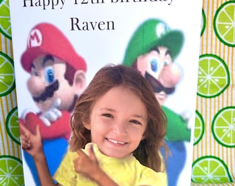 Custom Photo Birthday Card for Gamers - Any Age, Any Gender - Level Up Your Celebration! Video Game Birthday Card: Custom Photo, Any Age