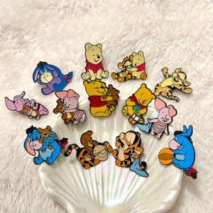 Cute Winnie the Pooh Enamel Pin, Pooh Pin Collection, Teddy Bear Lover, Piglet Lapel Pin, Tigger Badge, Gift for Her, friends, Eeyore lover