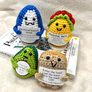 FREESHIP-BASED INCLUDED-Stay Positive with a Cheerful Blue Shark Avocado Taco Toast - Personalized Desk Buddy-Gift for Mom/Coworker/Her/Him