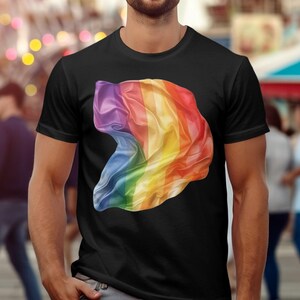 Rainbow Pride T Shirt, Vibrant LGBT T Shirt, Equality T Shirt, Colorful Gay Pride Tee, Pride Month Shirt, Rainbow Gift Shirt, Pride Outfit