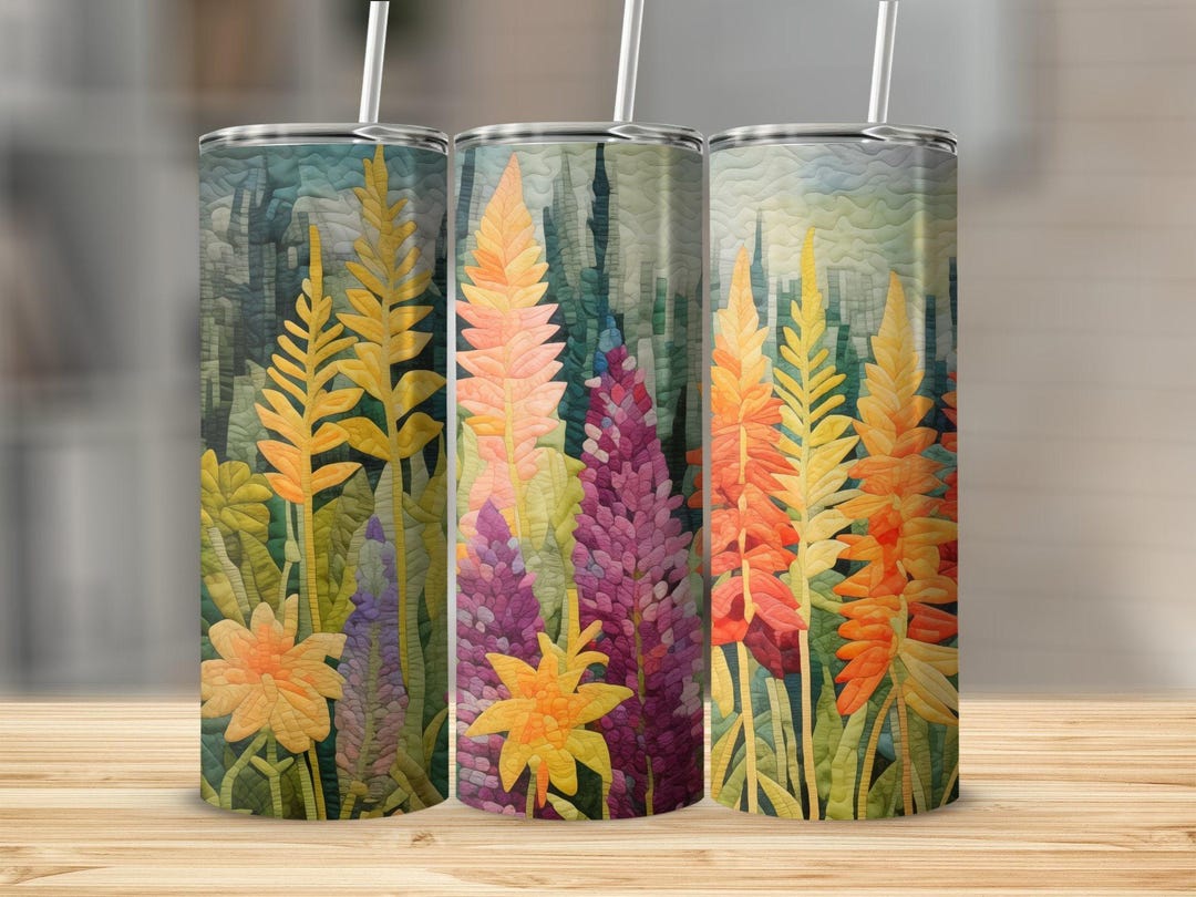 Floral Bounty Teal 15OZ Tumbler