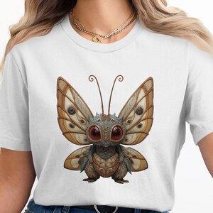 Cute Moth T Shirt, Whimsical Insect Tee, Big Eye Creature Top, Unique Bug Lover Gift, Artistic Nature Shirt, Entomologist Apparel