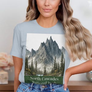 North Cascades National Park T-Shirt, Mountain T Shirt, Hiking T Shirt, Outdoors T Shirt, Nature T Shirt, Washington State Tee