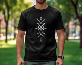 Geometric Arrow T-Shirt, Minimalist Unisex Graphic Tee