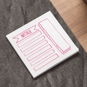 Doodle Tasks Personalized Name | Post-it® Notes by 3M | Groovy Custom Note Pads | Gifts for Teacher, Doctor, Teens, Mom | Sticky Notes