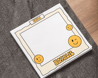 Retro Personalized Name | Post-it® Notes by 3M | Custom Note Pads | Gifts for Teacher, Doctor, Teens, Mom | Groovy Fun Sticky Notes