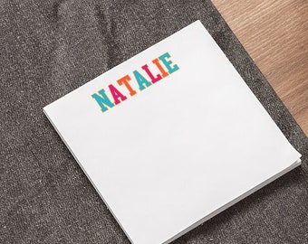 Personligt namn | Post-it®-lappar från 3M | Anpassade anteckningsblock | Namngåvor till lärare, läkare, tonåringar, mamma | Självhäftande lappar