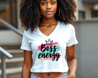 Boss Energy T-Shirt Design: Feminine Crown Graphic (PNG, SVG)
