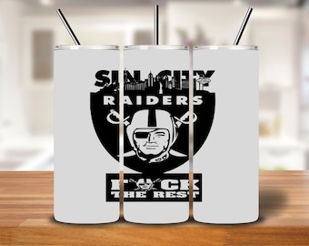 Black Silver Football Shield 20oz Skinny Tumbler Wrap PNG