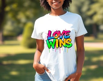 Love Wins T-Shirt Design | Rainbow Pride SVG & PNG