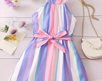 Easter dress, Rainbow girls Easter dress, Spring girls dress, Summer dress, Easter Sunday dress, Church dress, Easter spring girls dress,