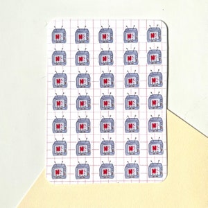 Kawaii mini Netflix TV stickers, mini icon stickers, tv bullet journal sticker sheet, netflix planner stickers, mini icon planner stickers