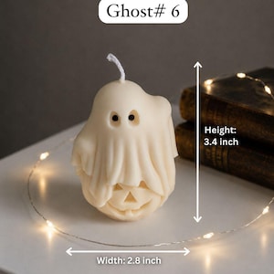 Ghost Candles, Halloween Decor, Thanksgiving Decor, Halloween Candles, Fall Home Decor, Fall Candle, Autumn Candle, Halloween Gift Ghost#6