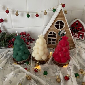 Christmas candles, Christmas tree candles, Christmas gift, Christmas soy candles