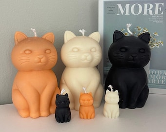 Handmade Cat Soy Wax Candle, Whimsical Decor