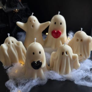 Handmade Ghost candles, Halloween candles, Halloween ghost candles, soy wax candles, cute ghost candles
