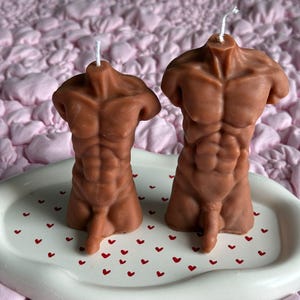 Handmade Body Candle, Men Torso Candle