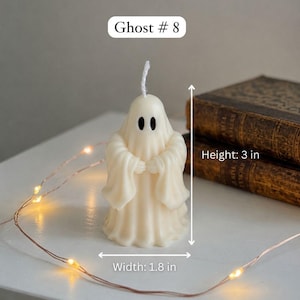 Ghost Candles, Halloween Decor, Thanksgiving Decor, Halloween Candles, Fall Home Decor, Fall Candle, Autumn Candle, Halloween Gift Ghost#8