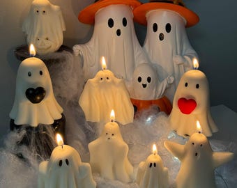 Handmade Halloween Ghost Candle: Spooky Soy Wax Candle
