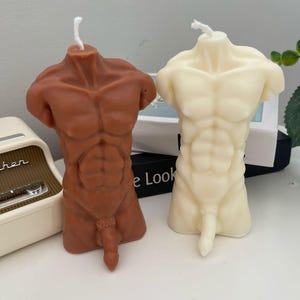 Handmade Man Body Candle, Man Torso Candle, Male Body Candle, Body Candle