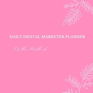 Digital Marketing Daily Planner