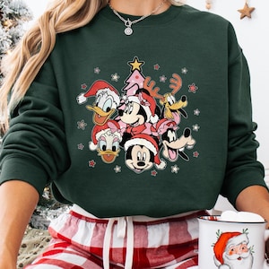 Vintage Disney Mickey Friends Christmas Shirt, Disney Christmas Tree Shirt, WDW Disneyland Christmas Shirt, Disney Christmas Lights Tee