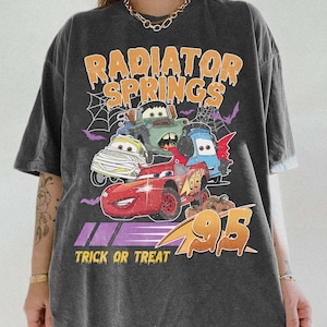 Vintage Radiator Spring Car Movie Halloween Shirt, Lightning McQueen Halloween Shirt, Disney Halloween Trip, Halloween Party, Halloween Gift