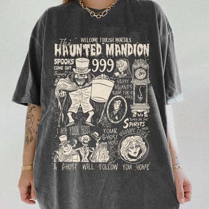 Vintage The Haunted Mansion Shirt, Disney Halloween Tee, Madam Leota Hitchhiking Ghosts, Halloween Matching Family Shirt,Spooky Season Tee