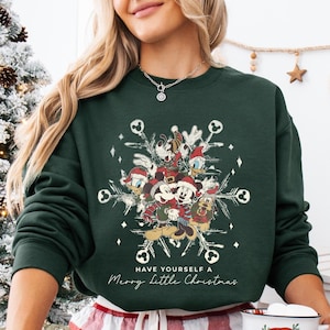 Retro Disney Mickey And Friends Christmas Shirt, Have Yourself A Merry Little Christmas Shirt, Magical Land Christmas Shirt, Christmas Gifts