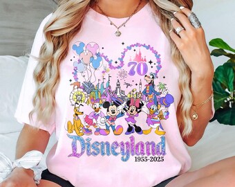 Shirt 70e verjaardag Disneyland, shirt Disneyland Resort, sweater WDW familievakantie, bijpassende trui Mickey&Co, shirt Magic Kingdom