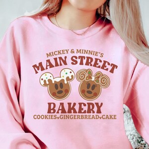 Retro Mickey and Minnie Main Street Bakery Shirt, Disney Christmas Gingerbread Shirt, Disney Christmas Shirt, Disney Christmas Cookies