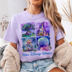 Vintage Walt Disneyworld Watercolor Comfort Colors Shirt, Vintage Disneyworld Shirt, Disney Shirt, Magic Castle Shirt, Disney 2025 Trip Tee