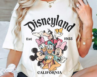 Vintage Disneyland California Shirt, Disneyland Est 1955 Shirt, Disney Vacation Shirt, Mickey And Friends Shirt, Retro Walt Disney Shirt