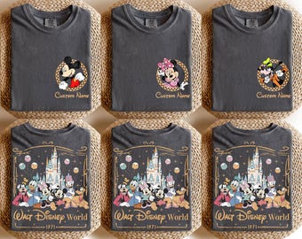 Custom Disneyworld Mickey And Friends Shirt, Custom Name Disney Family 2026 Shirts, Retro Disneyworld Trip Tee, Disney Family Vacation Shirt