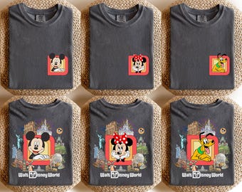 Custom Disneyworld Mickey And Friends Two Sides Shirt, Custom Name All Characters Disney Family 2025 Tee, Disneyworld Est 1971 Tee