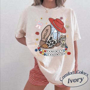 I Knew It I Knew You Shirt, TS and Toy Story 5 Friendship Shirt, Woody Buzz Lightyear Tee, Disneyland Toy Story Family Matching Tees Sand/Ivory/Natural