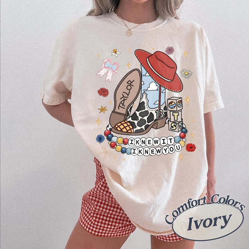 I Knew It I Knew You Shirt, TS and Toy Story 5 Friendship Shirt, Woody Buzz Lightyear Tee, Disneyland Toy Story Family Matching Tees Sand/Ivory/Natural