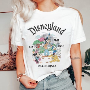 Vintage Disneyland California Shirt, Disneyland Est 1955 Shirt, Disney Vacation 2025 Shirt, Mickey And Friends Shirt, Walt Disney Shirt