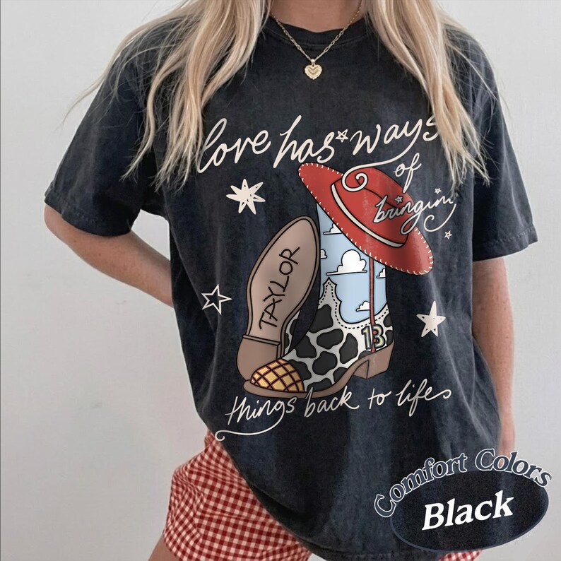 Toy Story 5 Comforts Colors Shirt, Bringing Things Back To Life Boot Shirt, TS, WDW Disneyland Family Vacation 2026 Trip, Jessie Tee Black